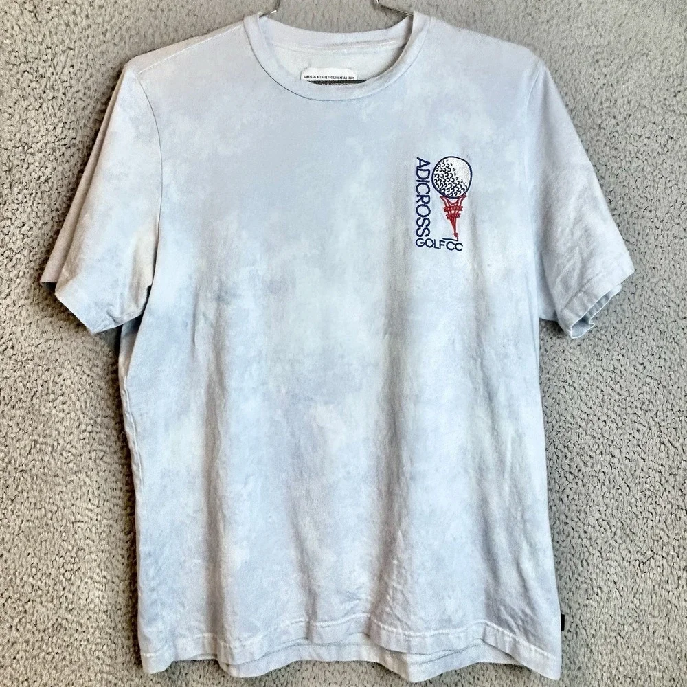 Adidas Golf Adicross Paris T- Shirt Mens Size Medium Gray Tie-Dye Top